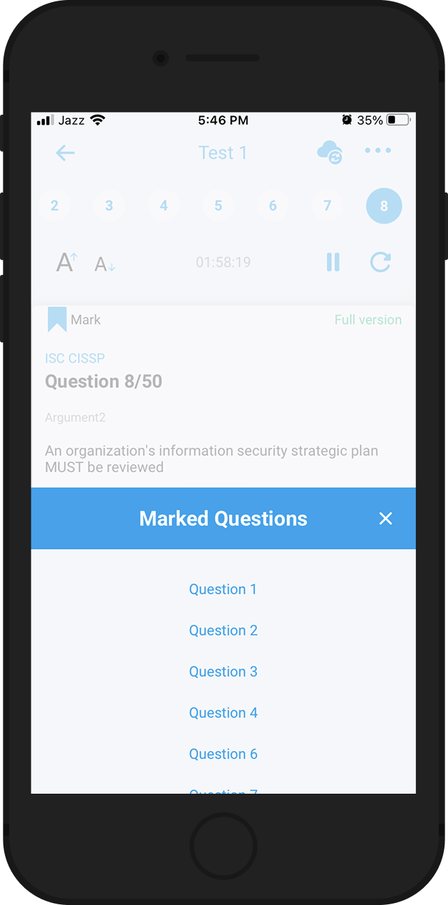 Bookmark the questions on your ISTQB-ISTQB-CTAL-TA PDF, Or save the questions you can’t answer via our App.