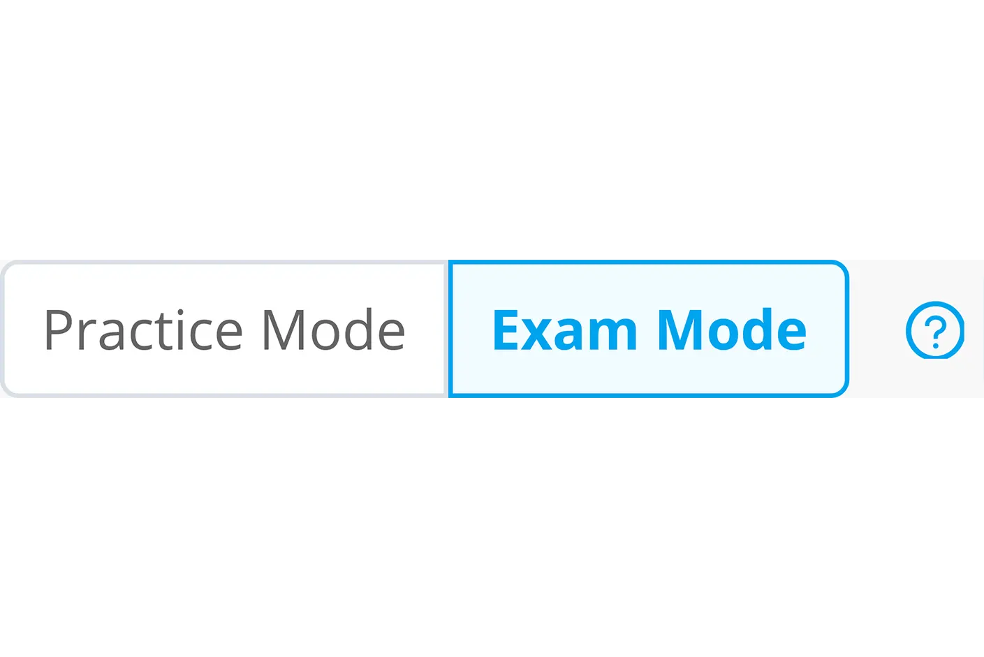 Screenshot of exam mode select for Arm Pdf practice test